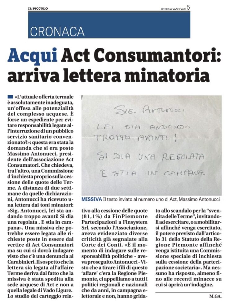 Rassegna pag 5 Il Piccolo 20.06.2023