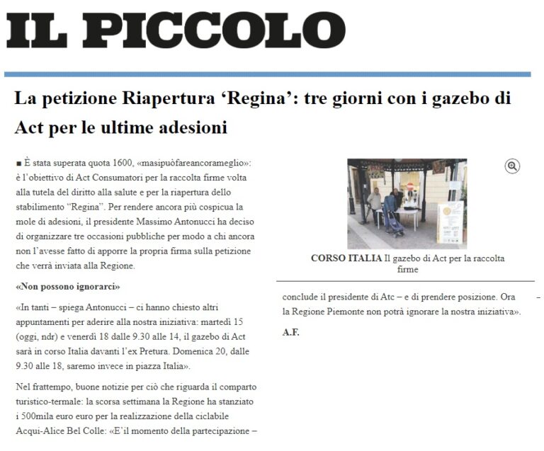 Rassegna stampa IL PICCOLO GAZEBO 3