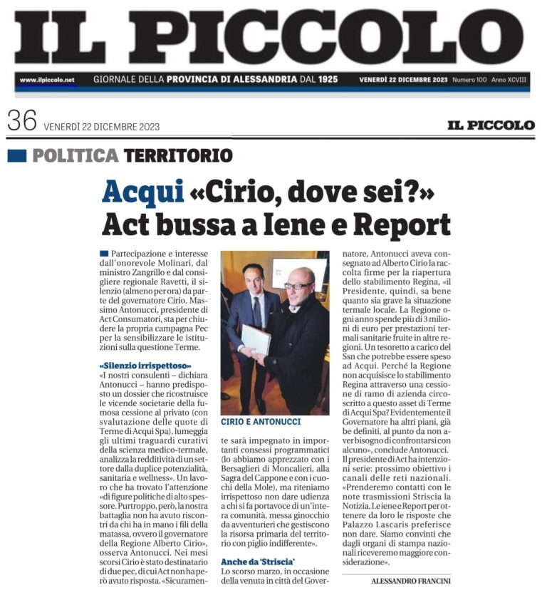 Rassegna stampa IL PICCOLO finale
