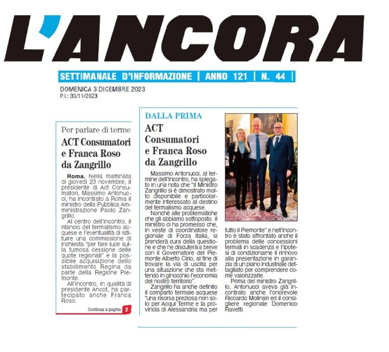 Rassegna stampa Zangrillo LANCORA