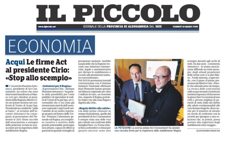 rassegna stampa IL PICCOLO 24.03.2023